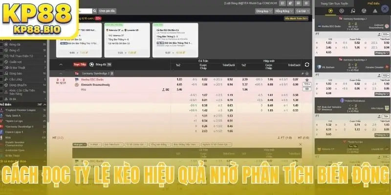 Cách đọc tỷ lệ kèo hiệu quả nhờ phân tích biến động